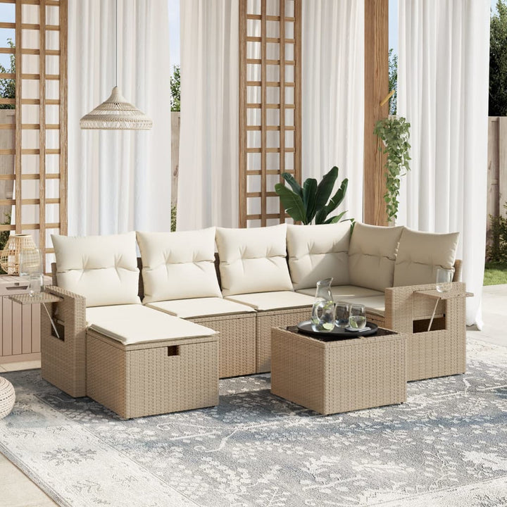 Loungegrupp Med Dynor 6 Delar Konstrotting