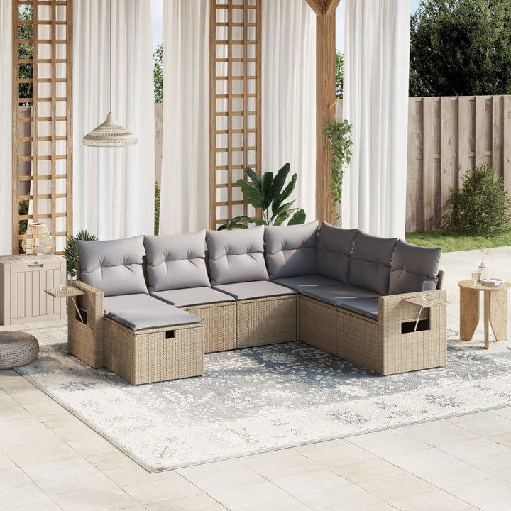 Loungegrupp För Trädgården Med Dynor 8 Delar Konstrotting