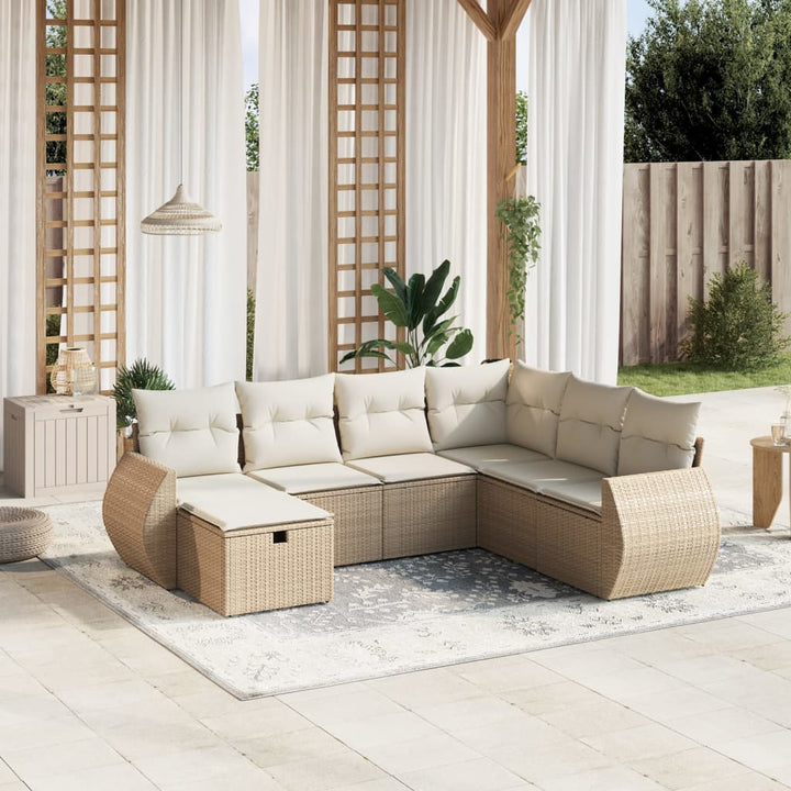 Loungegrupp För Trädgården Med Dynor 8 Delar Konstrotting