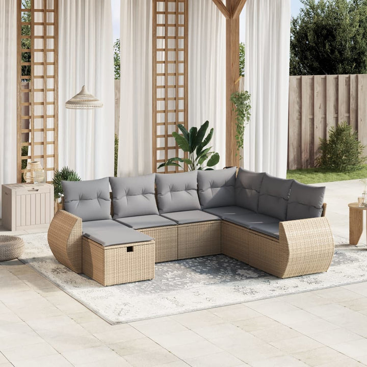 Loungegrupp För Trädgården Med Dynor 8 Delar Konstrotting