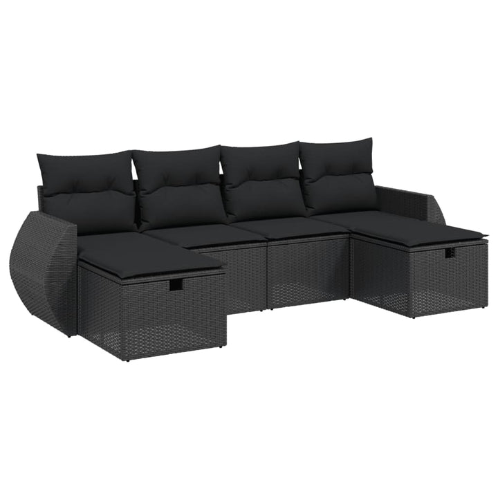 Loungegrupp Med Dynor 6 Delar Konstrotting