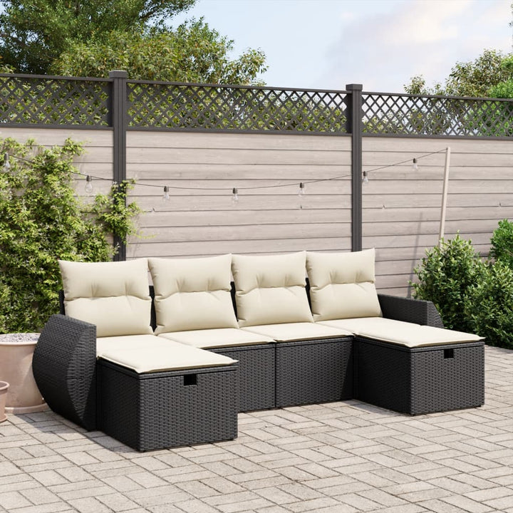 Loungegrupp Med Dynor 6 Delar Konstrotting