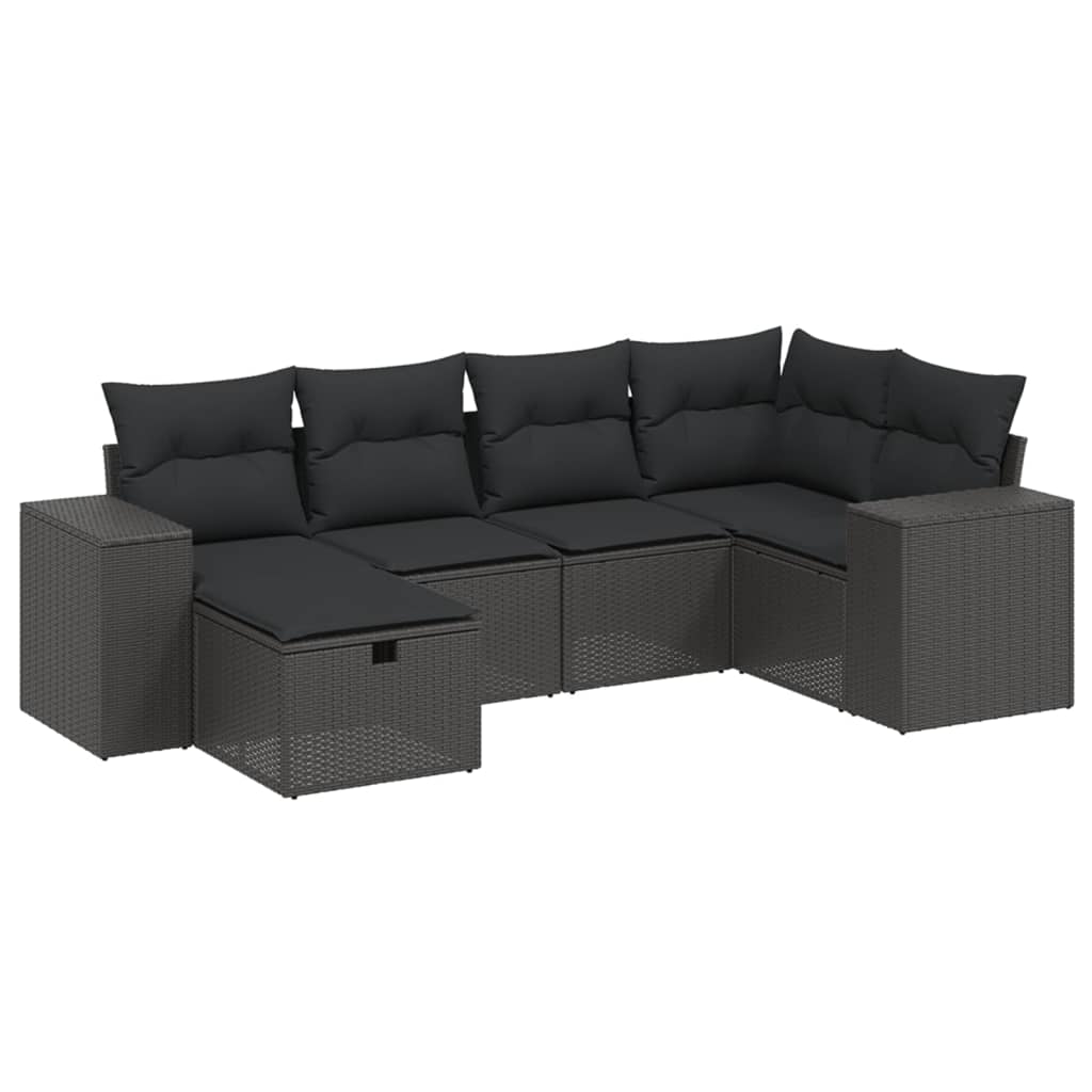 Loungegrupp Med Dynor 6 Delar Konstrotting