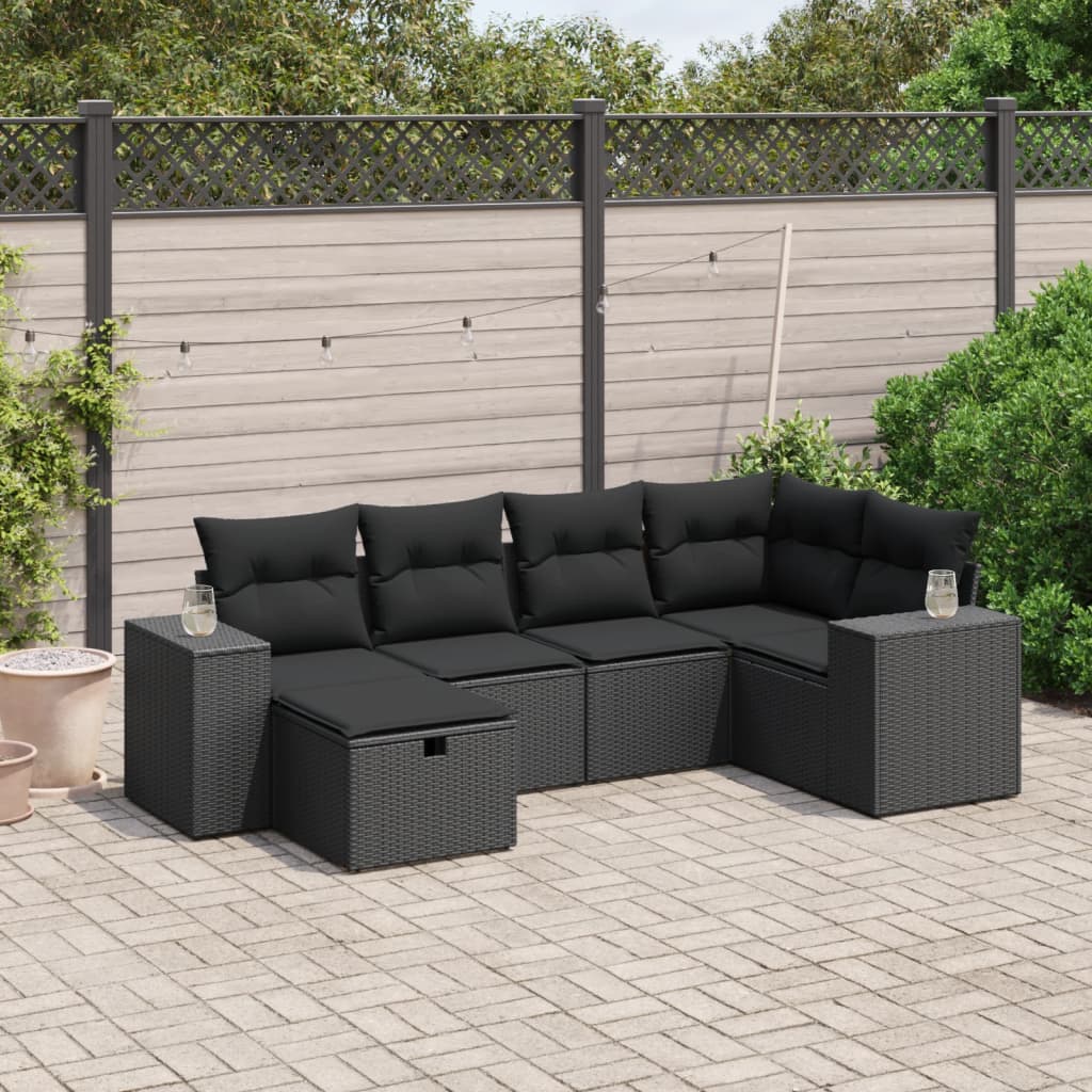 Loungegrupp Med Dynor 6 Delar Konstrotting