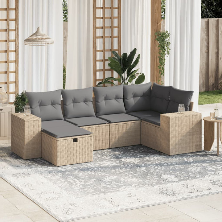 Loungegrupp Med Dynor 6 Delar Konstrotting