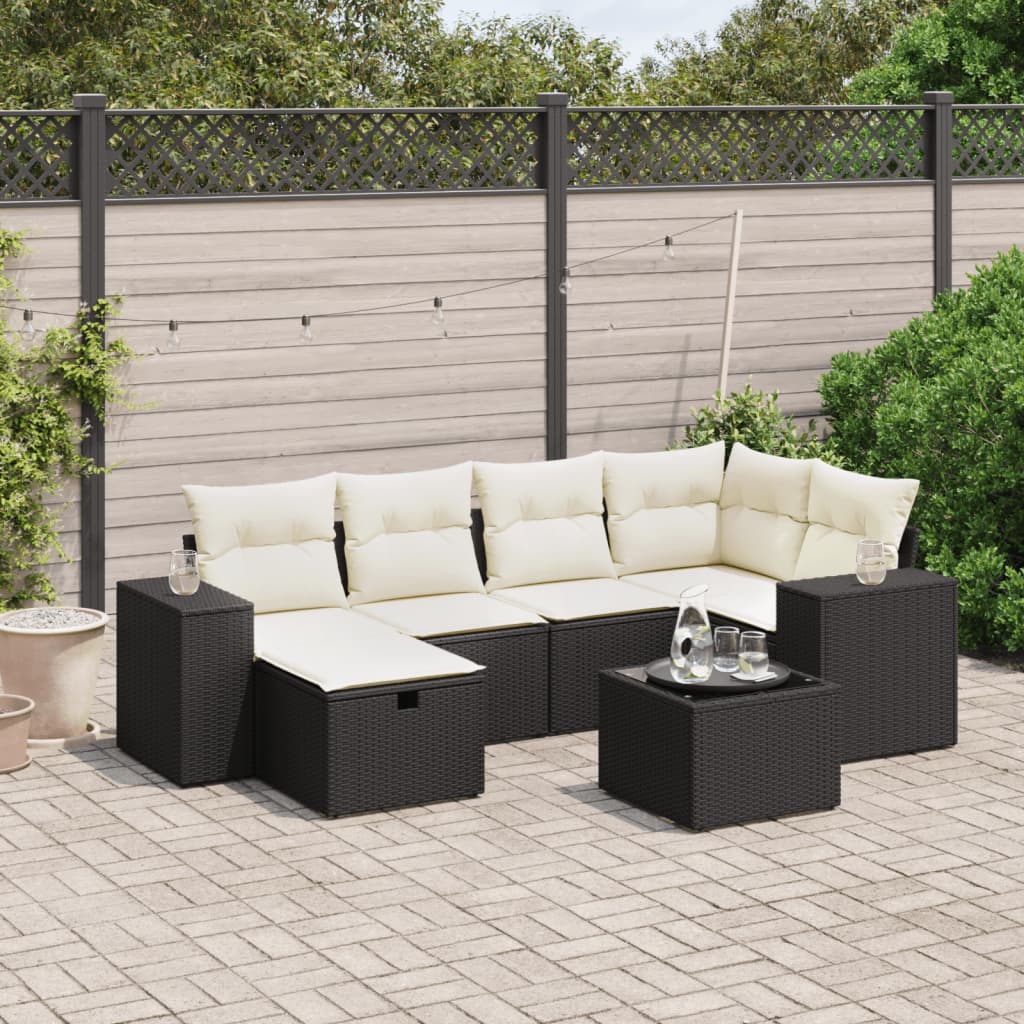Loungegrupp Med Dynor 6 Delar Konstrotting