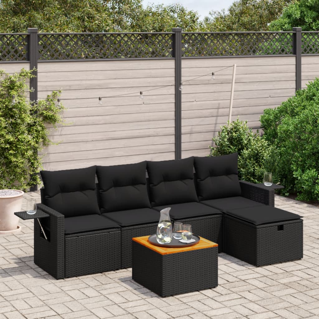 Loungegrupp Med Dynor 6 Delar Konstrotting
