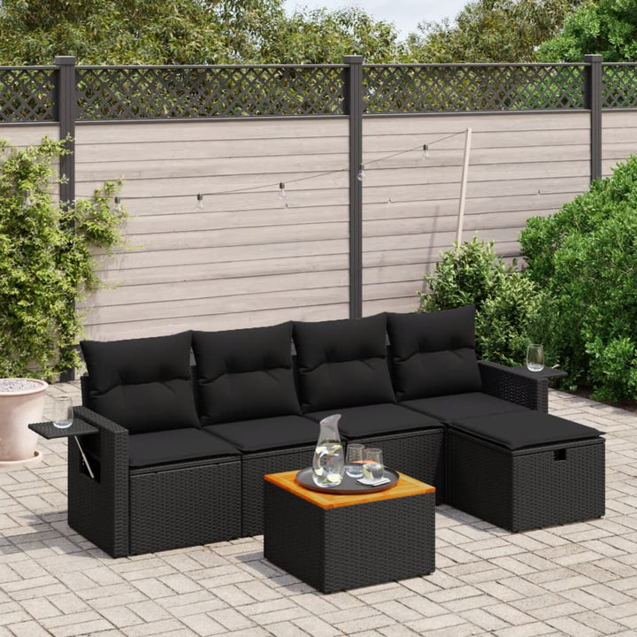 Loungegrupp Med Dynor 6 Delar Konstrotting