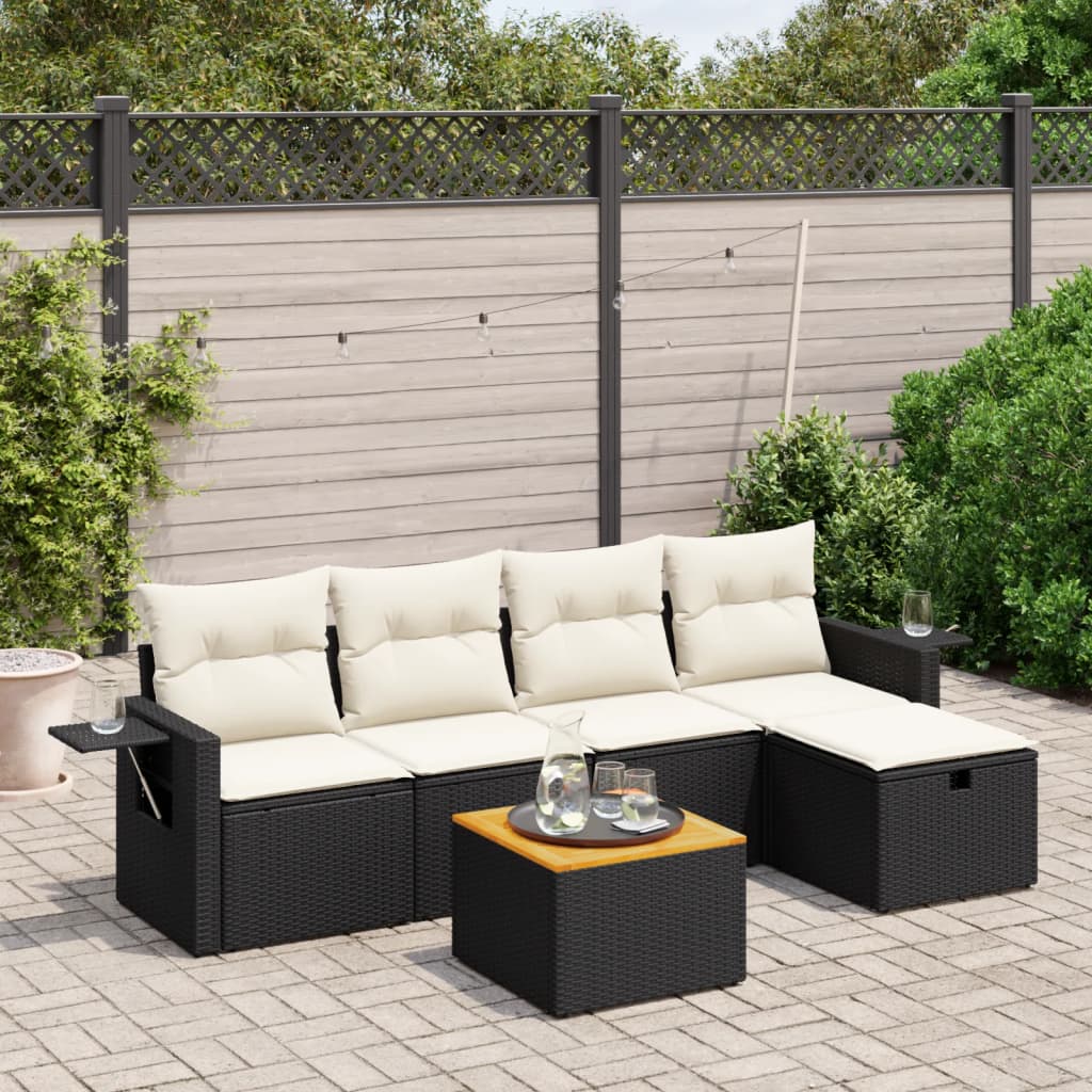 Loungegrupp Med Dynor 6 Delar Konstrotting