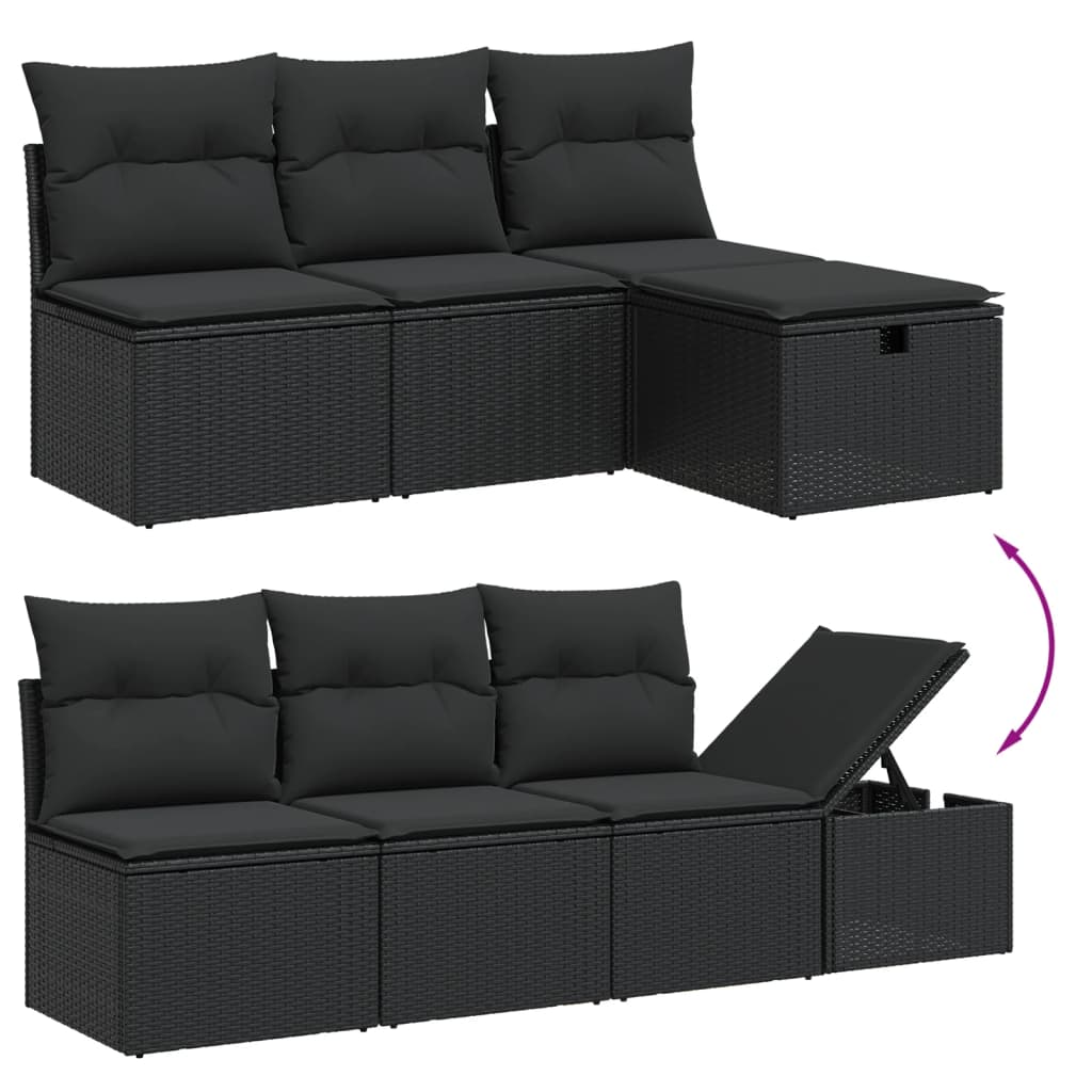 Loungegrupp För Trädgården Med Dynor 8 Delar Konstrotting