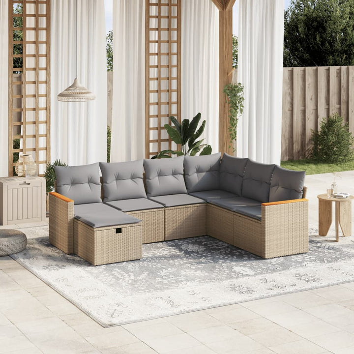 Loungegrupp För Trädgården Med Dynor 8 Delar Svart Konstrotting