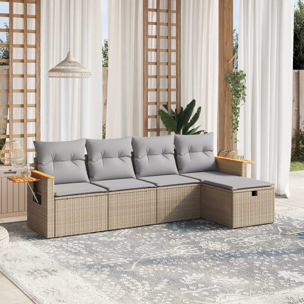 Loungegrupp Med Dynor 6 Delar Konstrotting