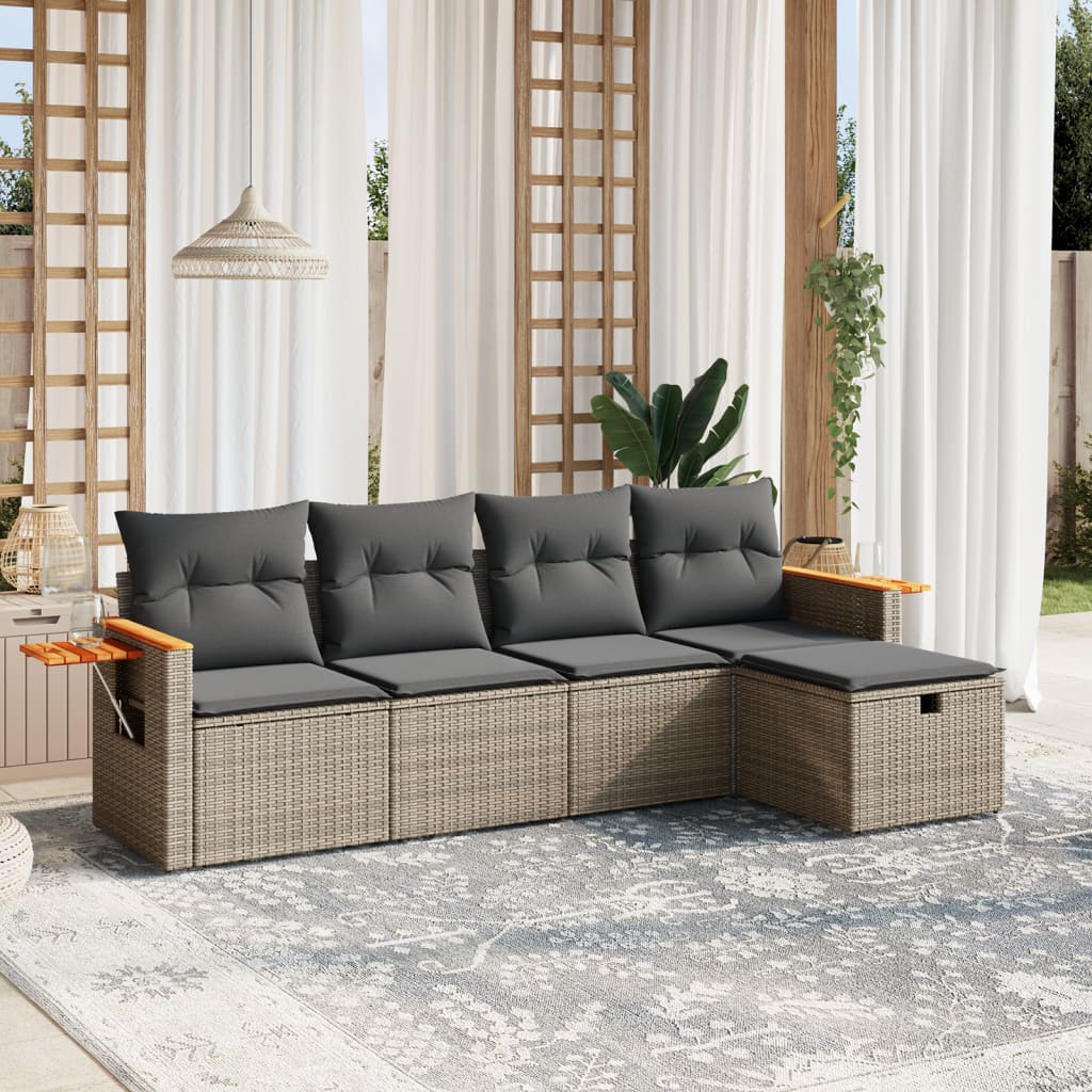 Loungegrupp Med Dynor 6 Delar Konstrotting