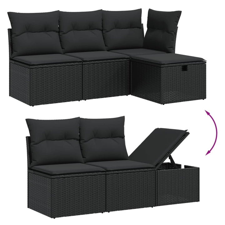 Loungegrupp Med Dynor 6 Delar Konstrotting