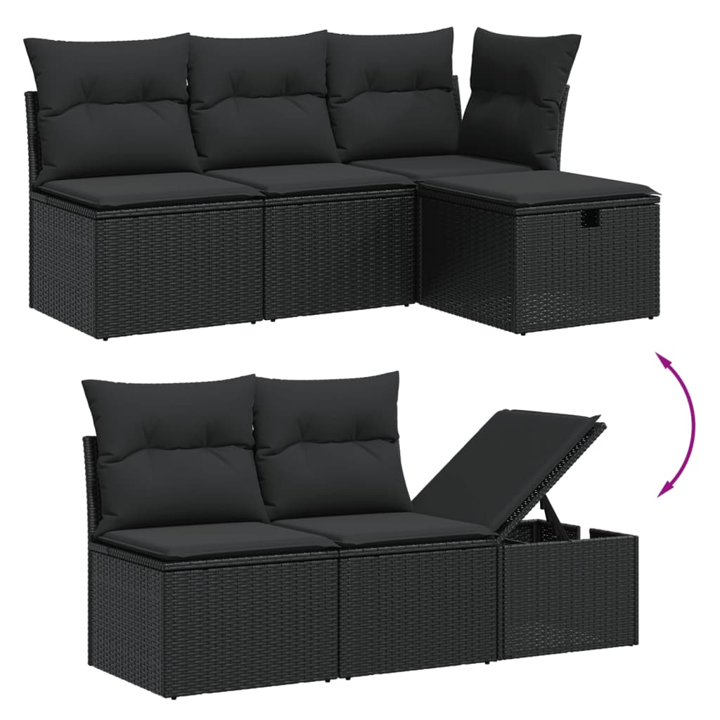 Loungegrupp Med Dynor 6 Delar Konstrotting