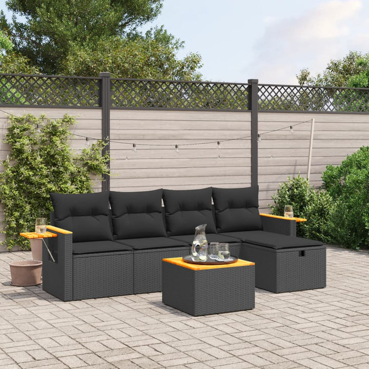 Loungegrupp Med Dynor 6 Delar Konstrotting