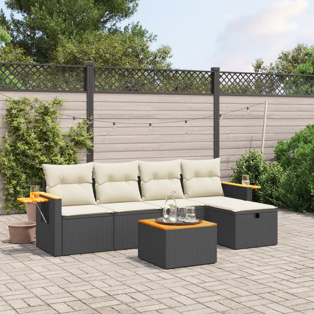 Loungegrupp Med Dynor 6 Delar Konstrotting