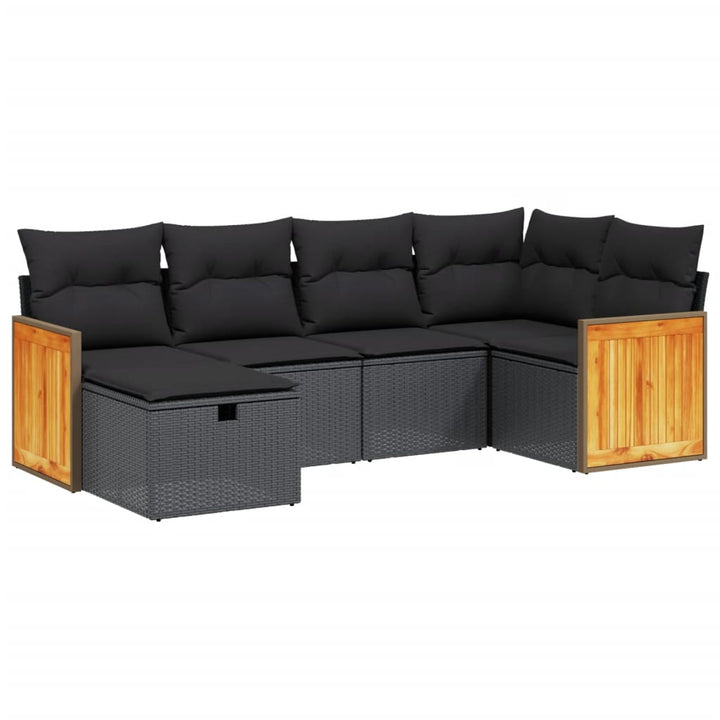 Loungegrupp Med Dynor 6 Delar Konstrotting