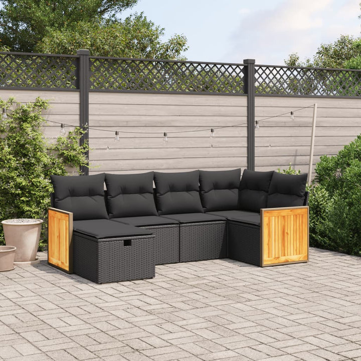 Loungegrupp Med Dynor 6 Delar Konstrotting