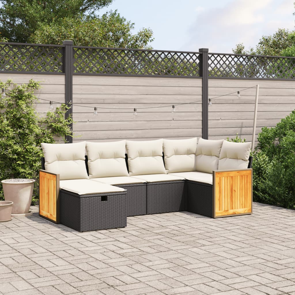 Loungegrupp Med Dynor 6 Delar Konstrotting