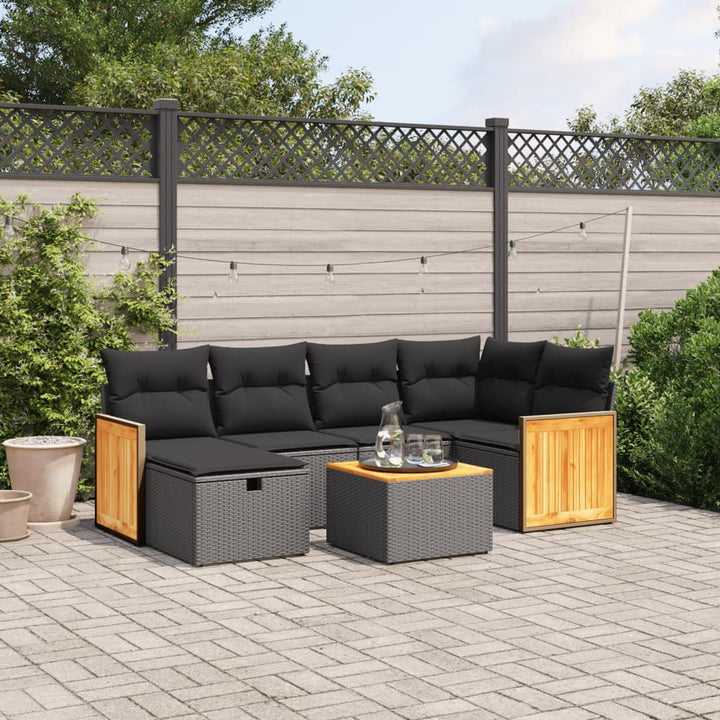 Loungegrupp Med Dynor 6 Delar Konstrotting