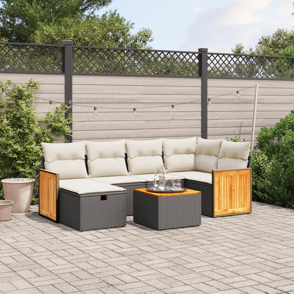 Loungegrupp Med Dynor 6 Delar Konstrotting