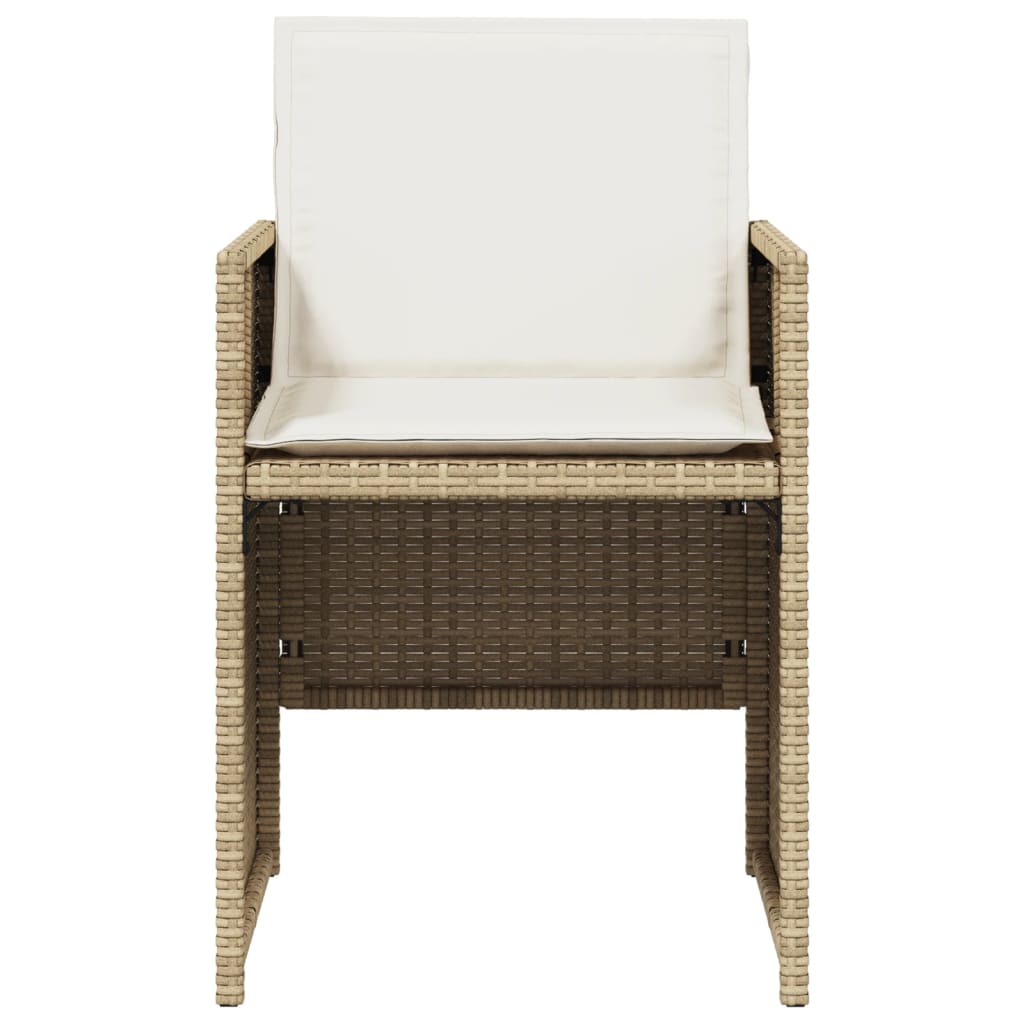 Trädgårdsstolar Med Dynor 4 St Beige Konstrotting