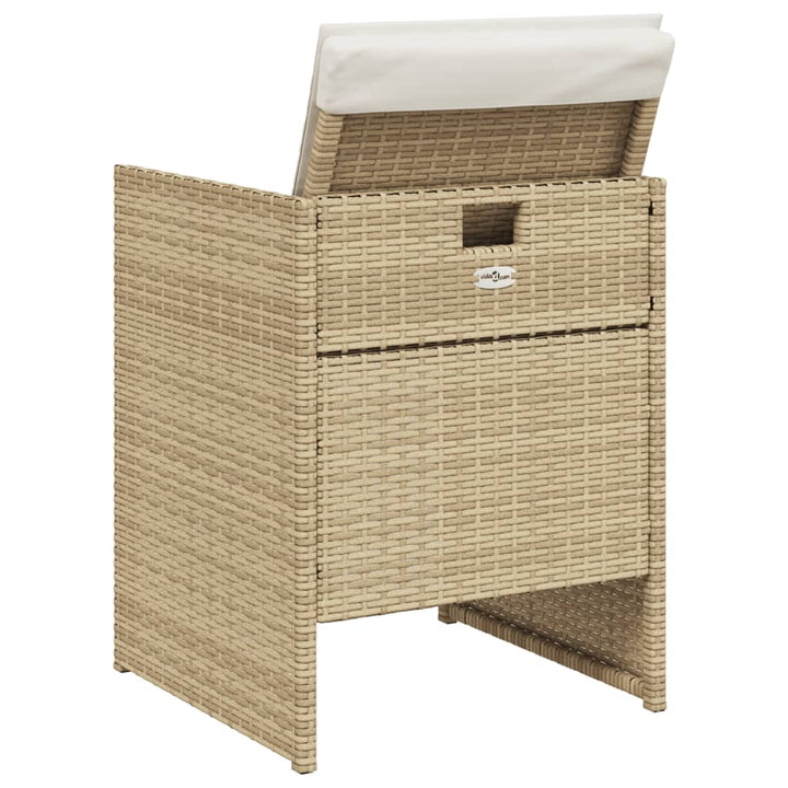 Trädgårdsstolar Med Dynor 4 St Beige Konstrotting