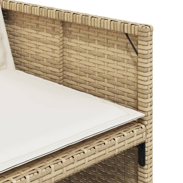 Trädgårdsstolar Med Dynor 4 St Beige Konstrotting