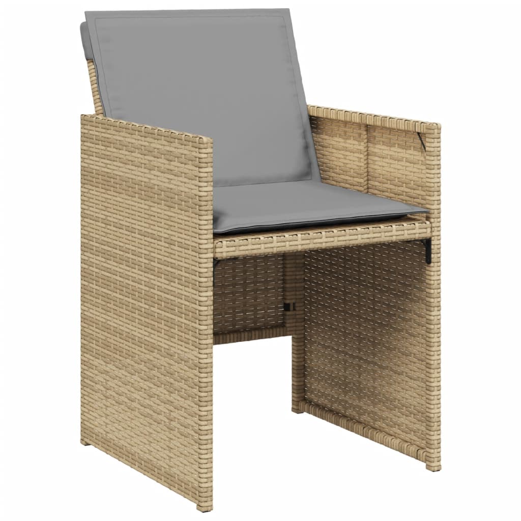 Trädgårdsstolar Med Dynor 4 St Blandad Beige Konstrotting