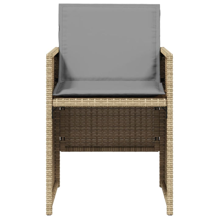 Trädgårdsstolar Med Dynor 4 St Blandad Beige Konstrotting