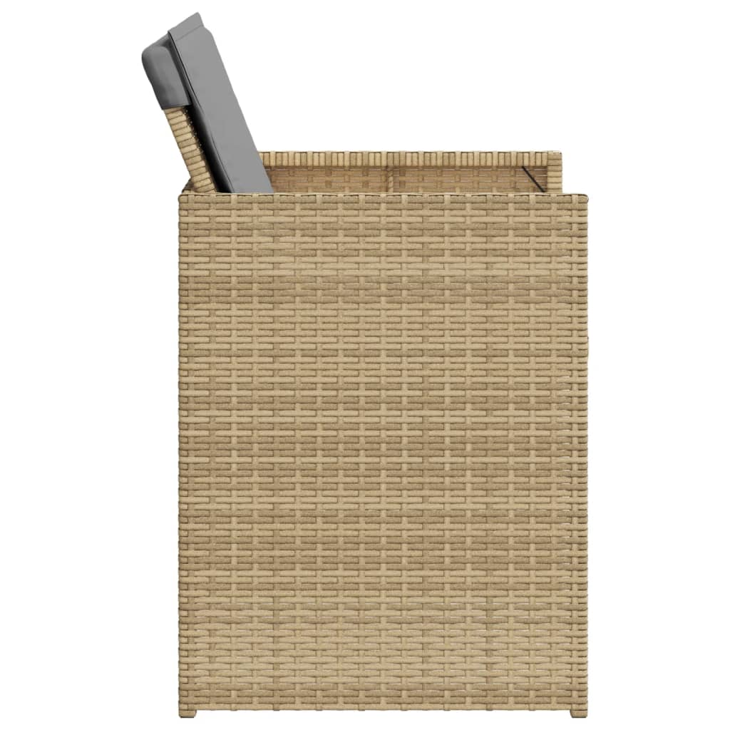 Trädgårdsstolar Med Dynor 4 St Blandad Beige Konstrotting