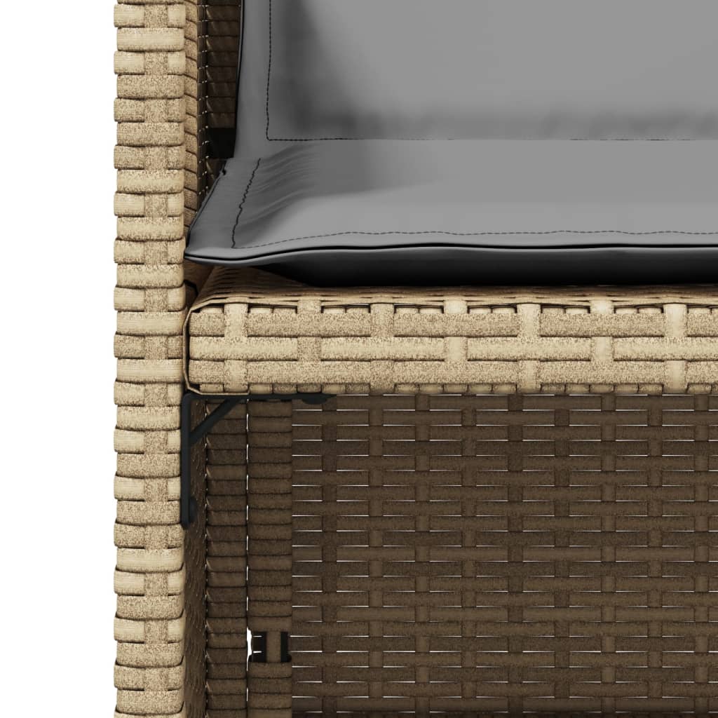 Trädgårdsstolar Med Dynor 4 St Blandad Beige Konstrotting