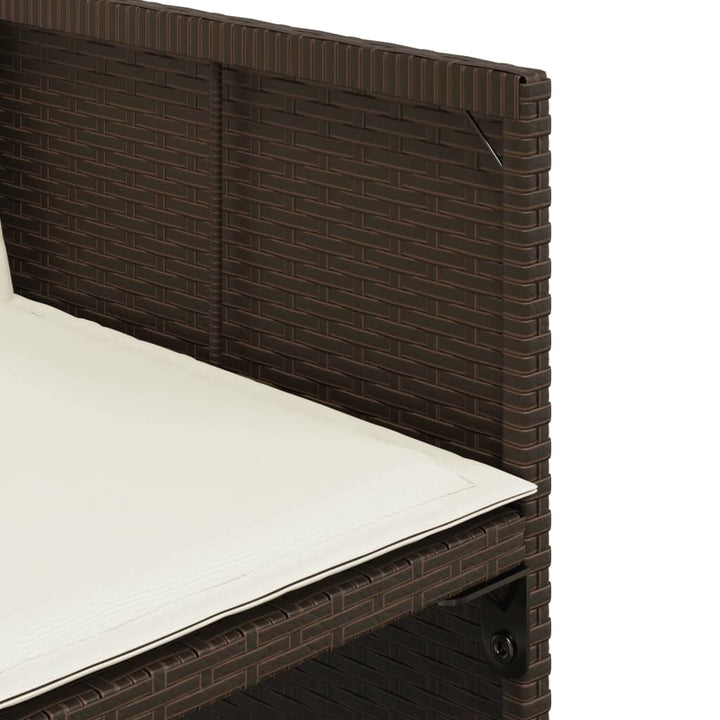 Trädgårdsstolar Med Dynor 4 St Brun Konstrotting