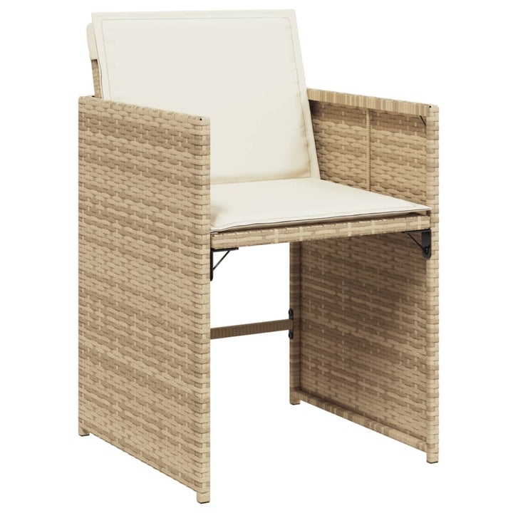 Trädgårdsstolar Med Dynor 4 St Beige Konstrotting