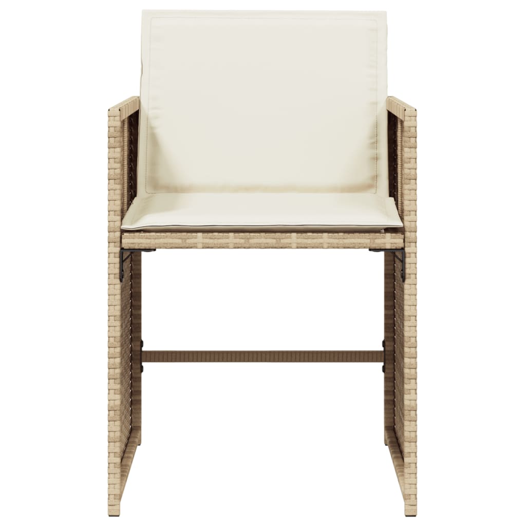 Trädgårdsstolar Med Dynor 4 St Beige Konstrotting