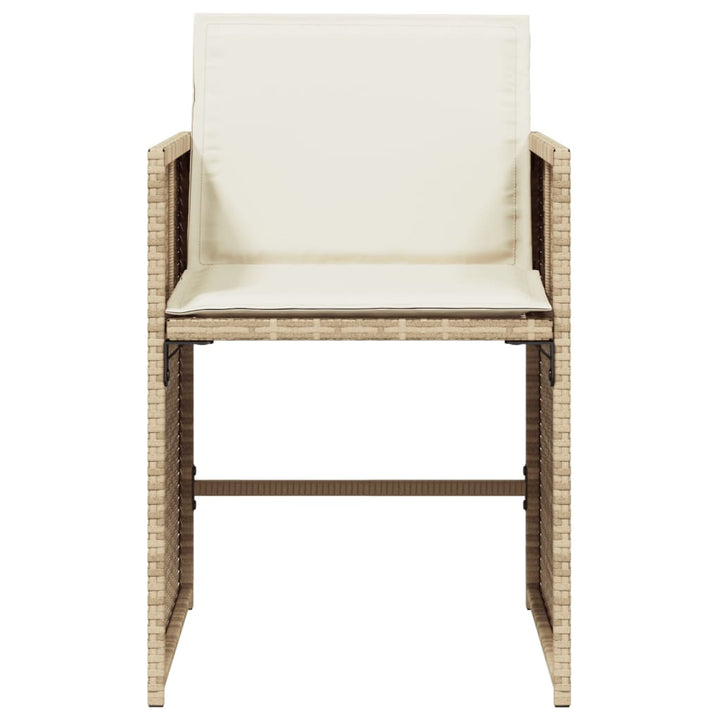 Trädgårdsstolar Med Dynor 4 St Beige Konstrotting