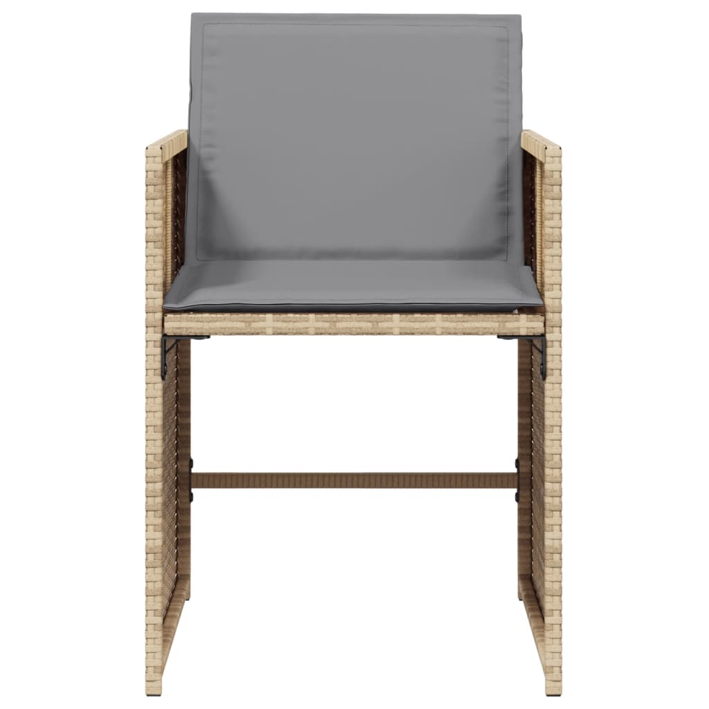 Trädgårdsstolar Med Dynor 4 St Blandad Beige Konstrotting