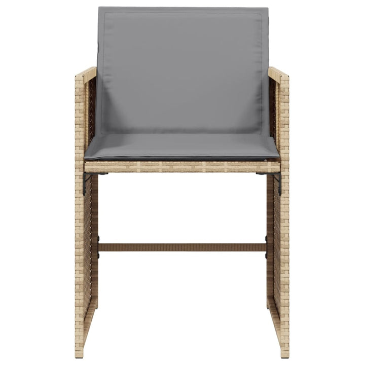 Trädgårdsstolar Med Dynor 4 St Blandad Beige Konstrotting