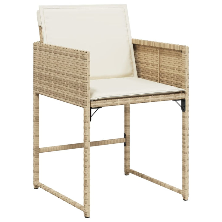 Trädgårdsstolar Med Dynor 4 St Beige Konstrotting