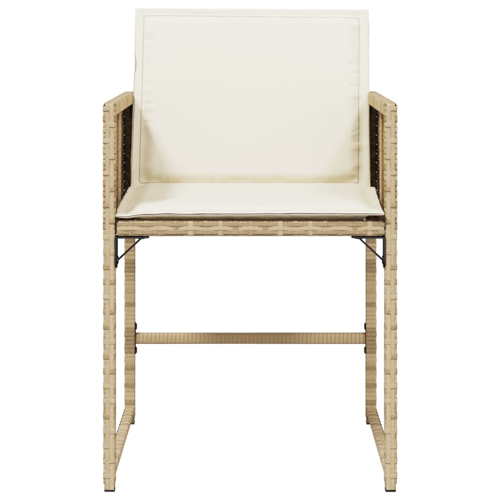 Trädgårdsstolar Med Dynor 4 St Beige Konstrotting