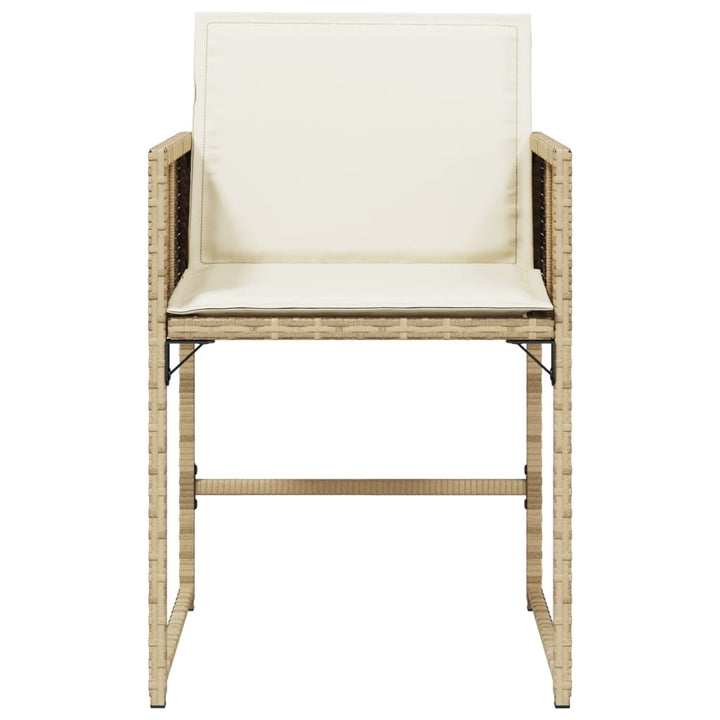 Trädgårdsstolar Med Dynor 4 St Beige Konstrotting