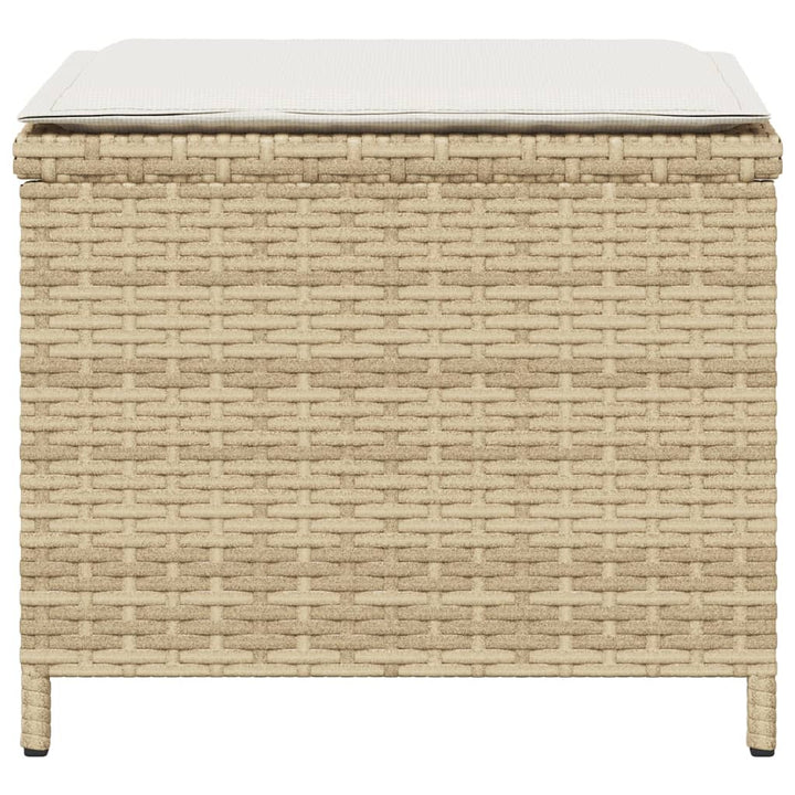 Trädgårdspallar Med Dynor 4 St Beige 40X40X35 Cm Konstrotting