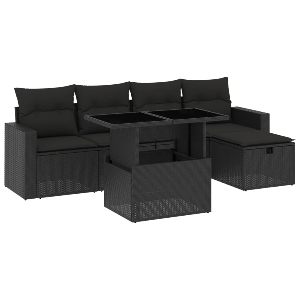 Loungegrupp Med Dynor 6 Delar Konstrotting