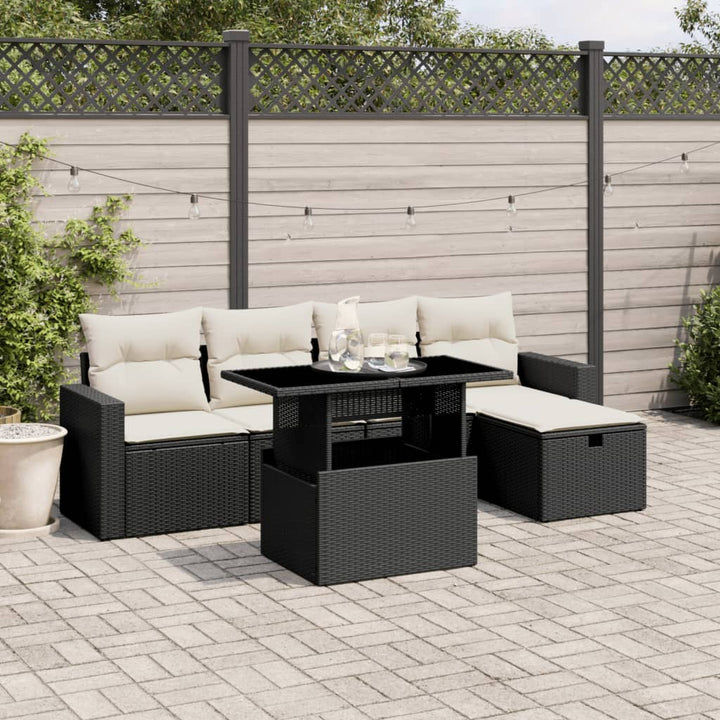 Loungegrupp Med Dynor 6 Delar Konstrotting