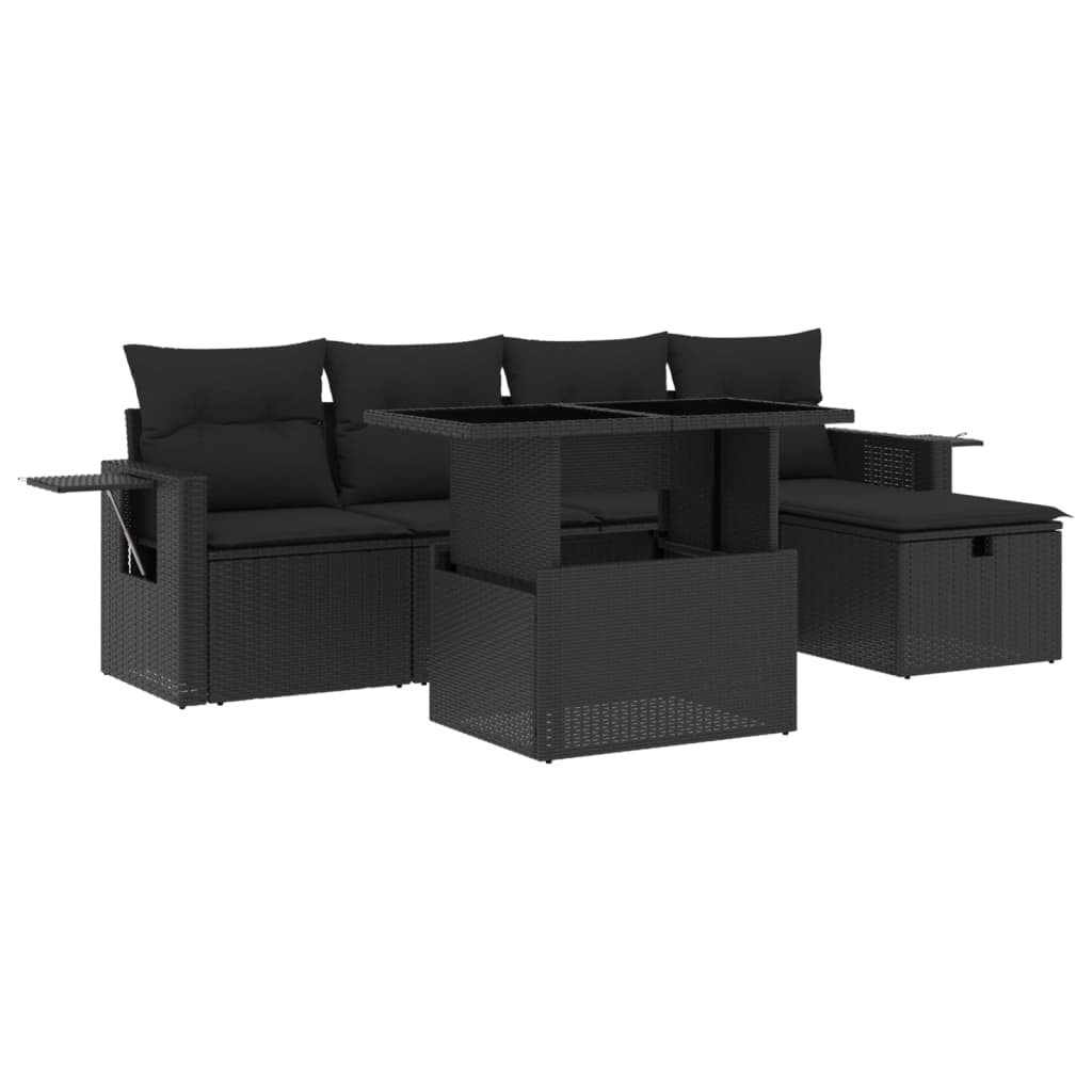 Loungegrupp Med Dynor 6 Delar Konstrotting