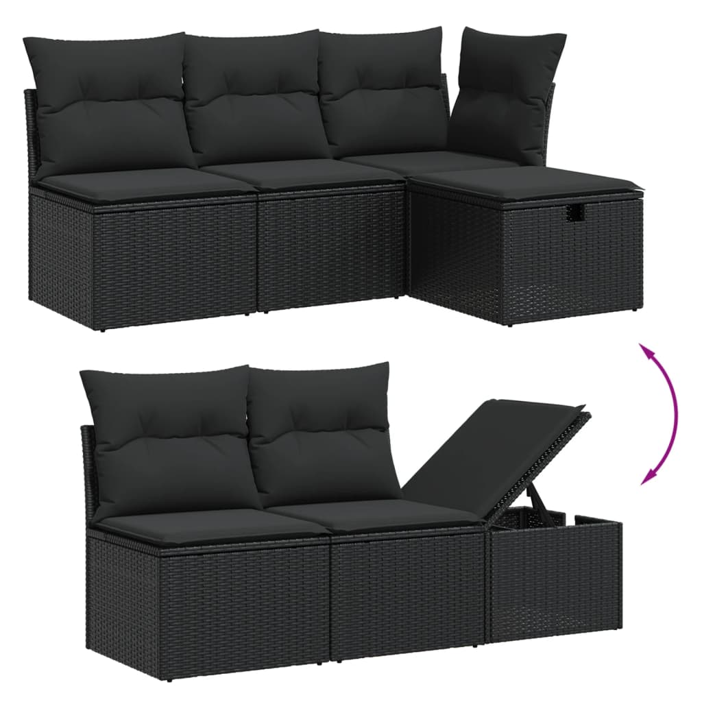 Loungegrupp Med Dynor 6 Delar Konstrotting