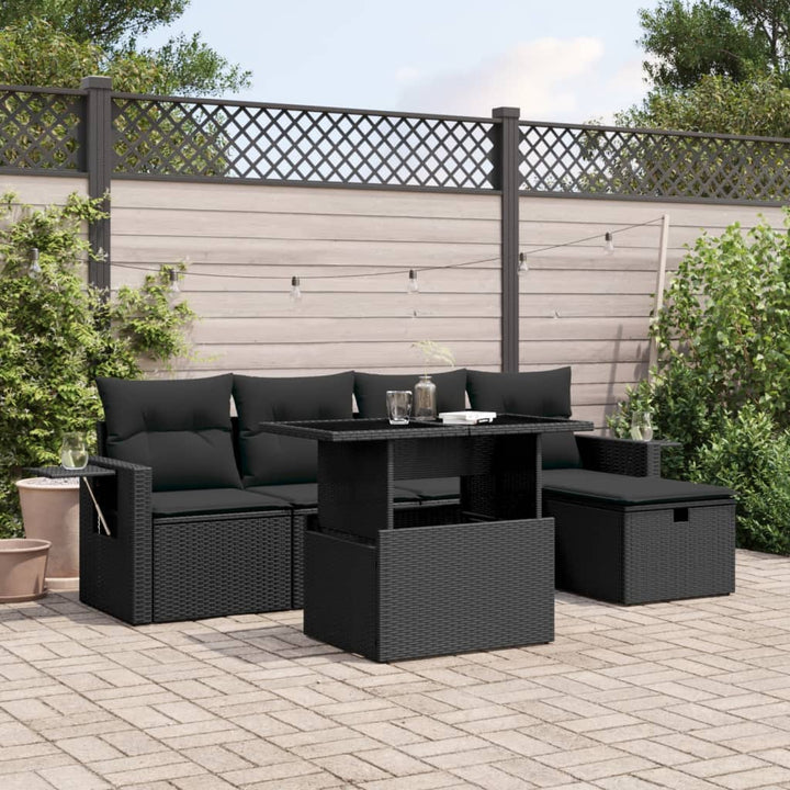 Loungegrupp Med Dynor 6 Delar Konstrotting