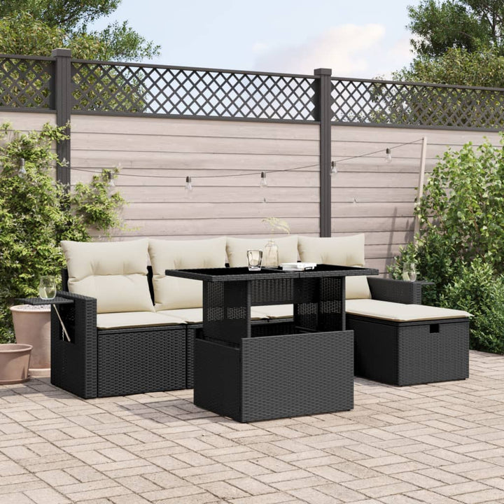 Loungegrupp Med Dynor 6 Delar Konstrotting