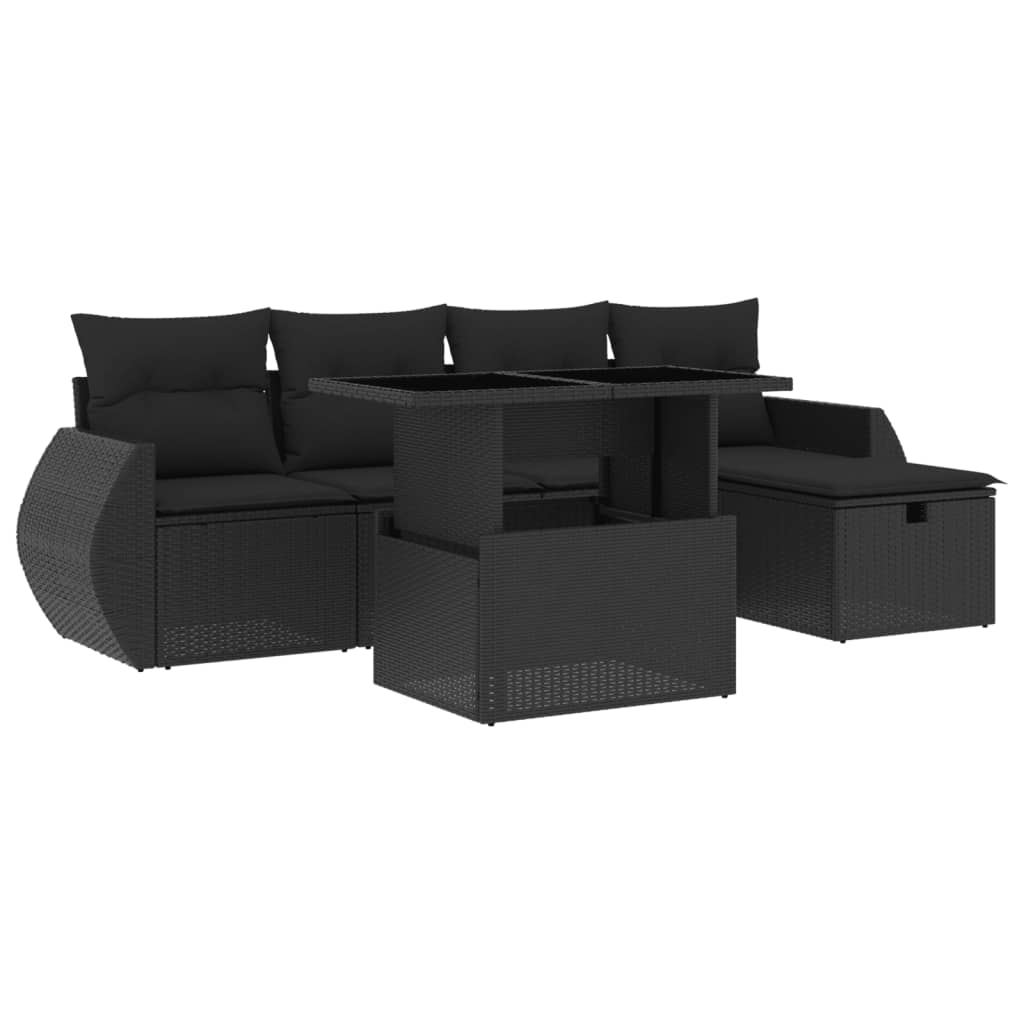 Loungegrupp Med Dynor 6 Delar Konstrotting